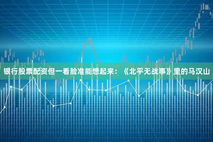 银行股票配资但一看脸准能想起来：《北平无战事》里的马汉山
